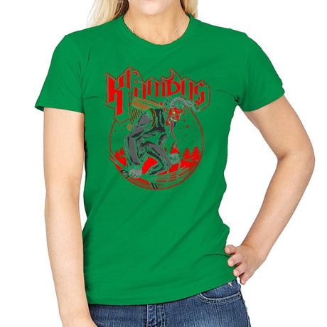 Papa Krampus - Womens T-Shirts RIPT Apparel Small / Irish Green