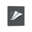 Paper Plane On Fire - Canvas Wraps Canvas Wraps RIPT Apparel 8x10 / Charcoal