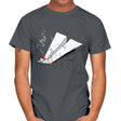 Paper Plane On Fire - Mens T-Shirts RIPT Apparel Small / Charcoal