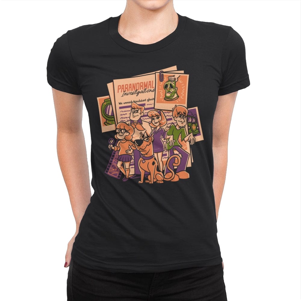 Paranormal Investigations - Womens Premium T-Shirts RIPT Apparel Small / Black
