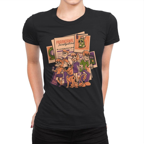 Paranormal Investigations - Womens Premium T-Shirts RIPT Apparel Small / Black