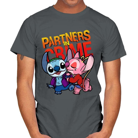 Partners in Crime - Mens T-Shirts RIPT Apparel Small / Charcoal
