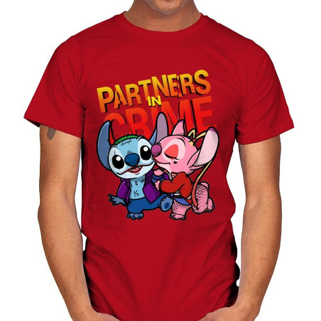 Partners in Crime - Mens T-Shirts RIPT Apparel Small / Red
