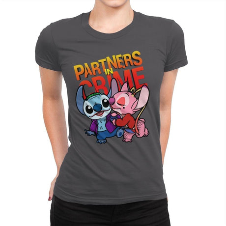 Partners in Crime - Womens Premium T-Shirts RIPT Apparel Small / Heavy Metal