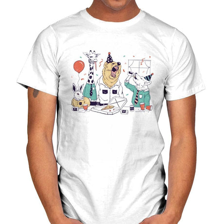 Party Animals! - Mens T-Shirts RIPT Apparel Small / White