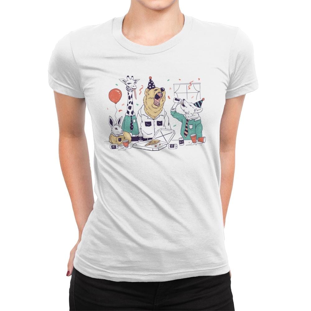 Party Animals! - Womens Premium T-Shirts RIPT Apparel Small / White