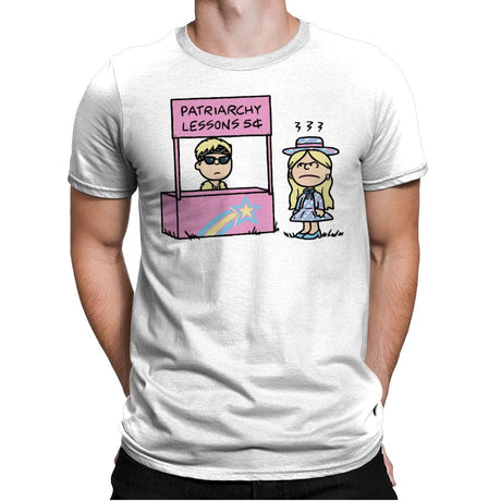 Patriarchy Lessons! - Mens Premium T-Shirts RIPT Apparel Small / White