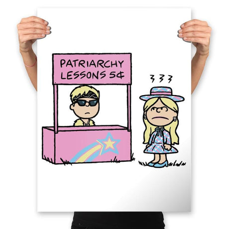 Patriarchy Lessons! - Prints Posters RIPT Apparel 18x24 / White