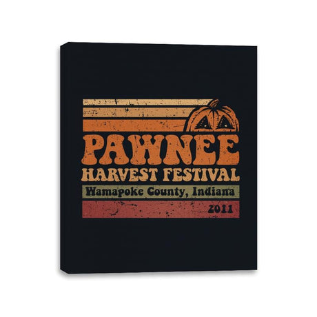 Pawnee Harvest Festival - Canvas Wraps Canvas Wraps RIPT Apparel 11x14 / Black