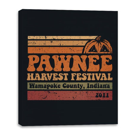 Pawnee Harvest Festival - Canvas Wraps Canvas Wraps RIPT Apparel 16x20 / Black
