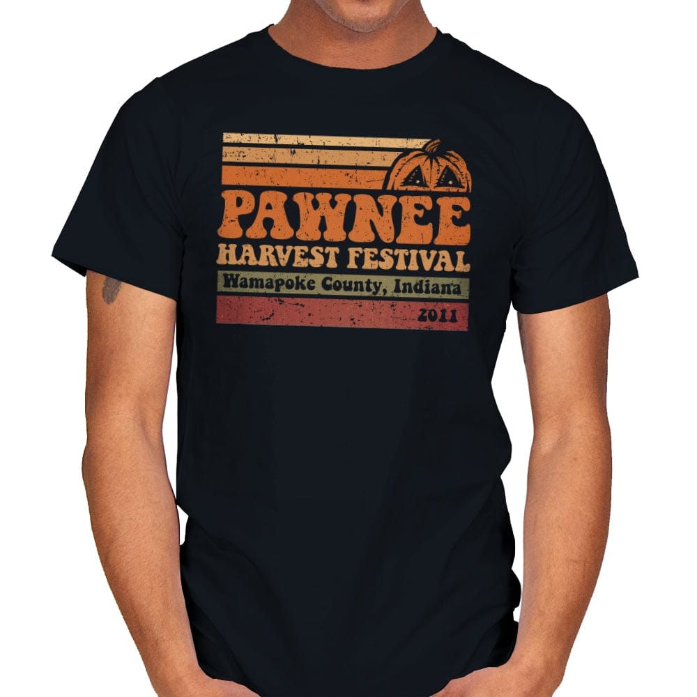 Pawnee Harvest Festival - Mens T-Shirts RIPT Apparel Small / Black