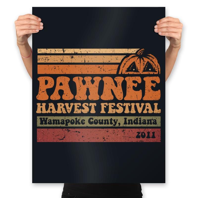 Pawnee Harvest Festival - Prints Posters RIPT Apparel 18x24 / Black