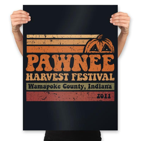 Pawnee Harvest Festival - Prints Posters RIPT Apparel 18x24 / Black