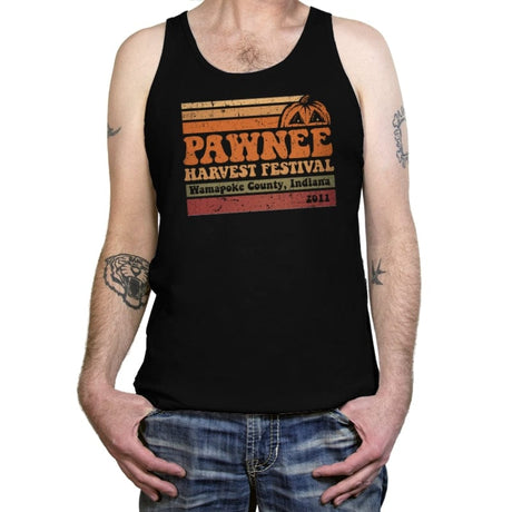 Pawnee Harvest Festival - Tanktop Tanktop RIPT Apparel X-Small / Black