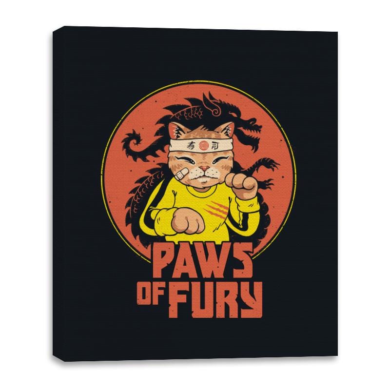 Paws of Fury - Canvas Wraps Canvas Wraps RIPT Apparel 16x20 / Black