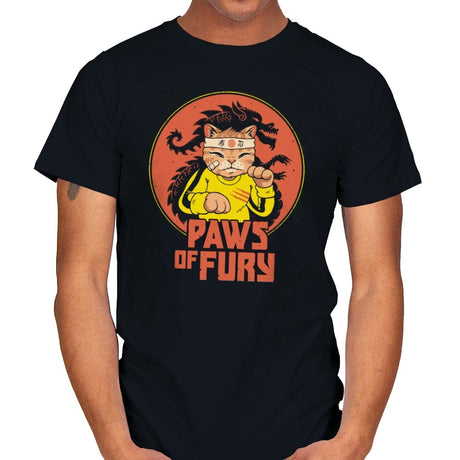 Paws of Fury - Mens T-Shirts RIPT Apparel Small / Black
