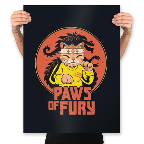 Paws of Fury - Prints Posters RIPT Apparel 18x24 / Black