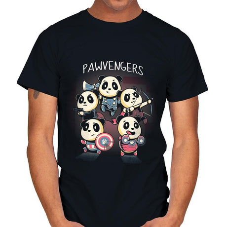 Pawvengers - Mens T-Shirts RIPT Apparel Small / Black