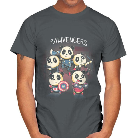 Pawvengers - Mens T-Shirts RIPT Apparel Small / Charcoal