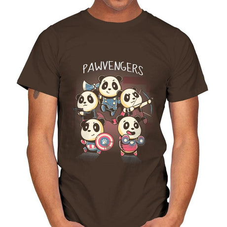 Pawvengers - Mens T-Shirts RIPT Apparel Small / Dark Chocolate