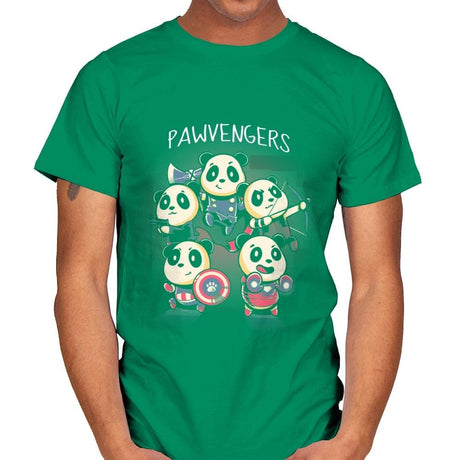 Pawvengers - Mens T-Shirts RIPT Apparel Small / Kelly Green