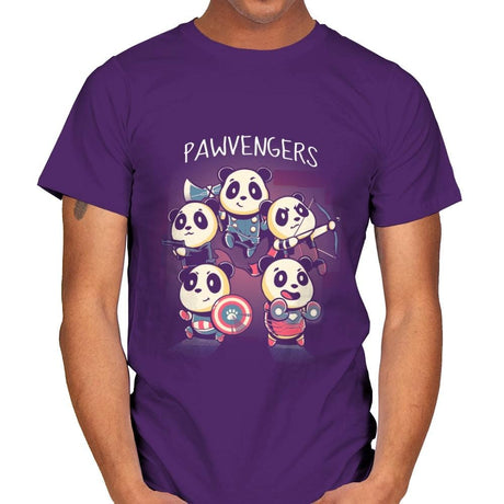 Pawvengers - Mens T-Shirts RIPT Apparel Small / Purple