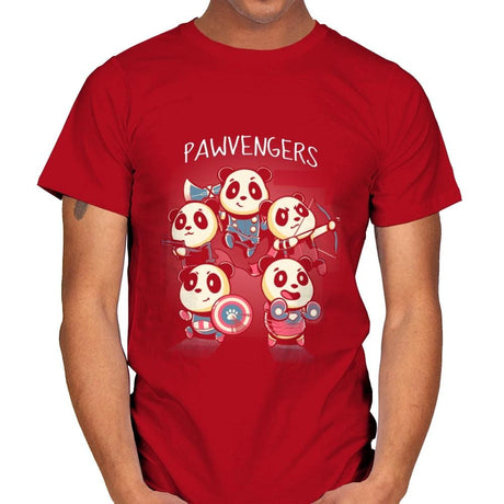 Pawvengers - Mens T-Shirts RIPT Apparel Small / Red