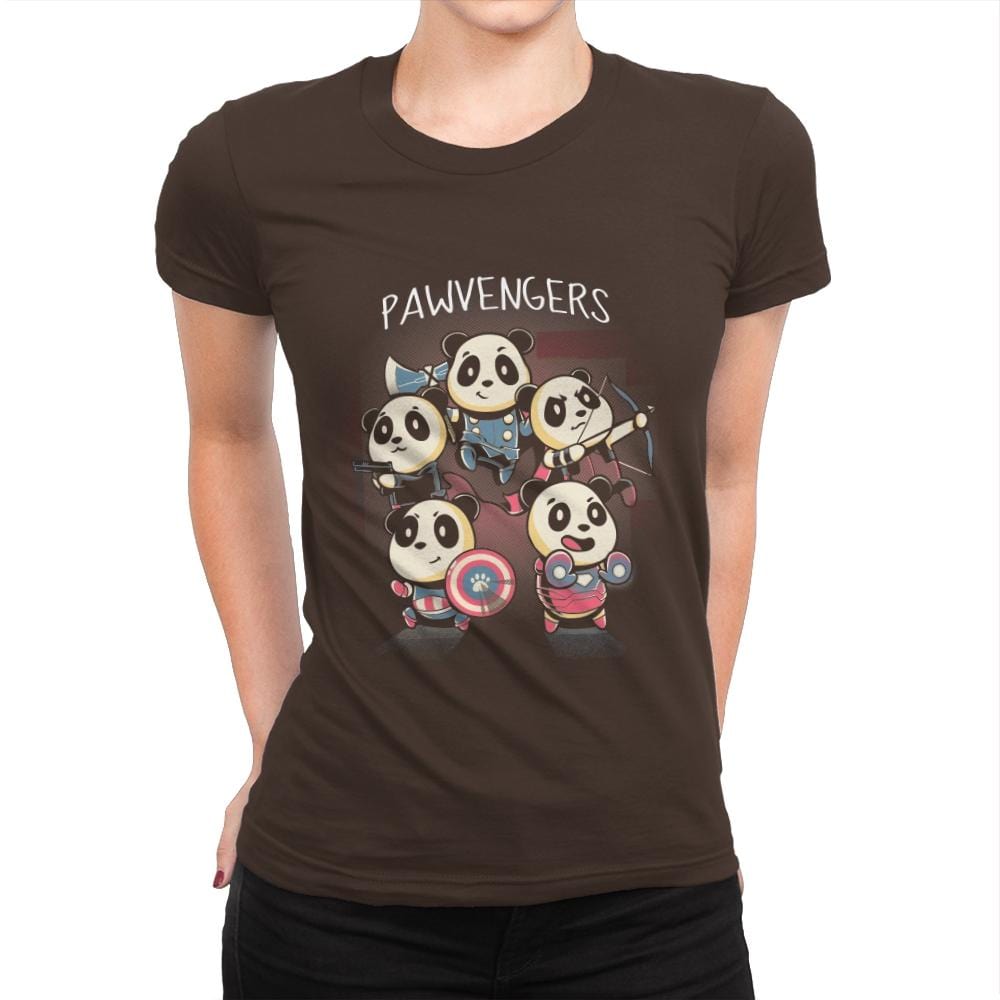 Pawvengers - Womens Premium T-Shirts RIPT Apparel Small / Dark Chocolate