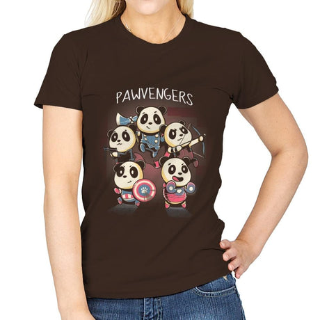 Pawvengers - Womens T-Shirts RIPT Apparel Small / Dark Chocolate