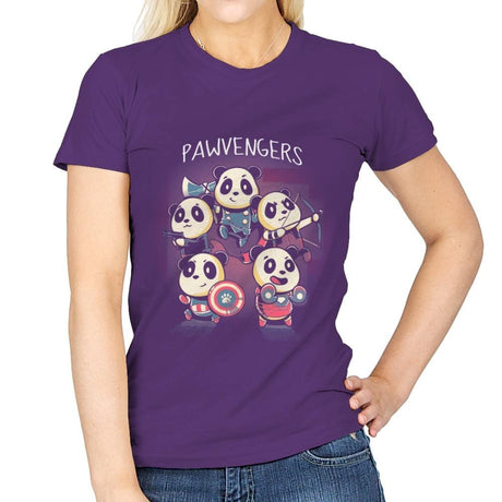 Pawvengers - Womens T-Shirts RIPT Apparel Small / Purple