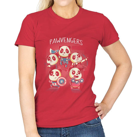 Pawvengers - Womens T-Shirts RIPT Apparel Small / Red