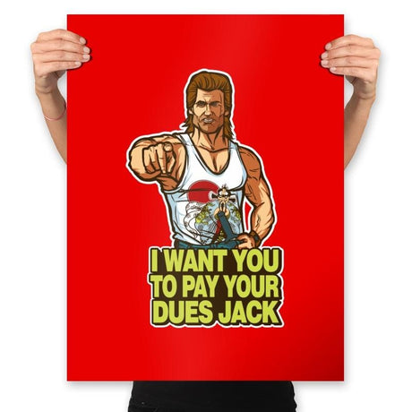 Pay Your Dues - Prints Posters RIPT Apparel 18x24 / Red