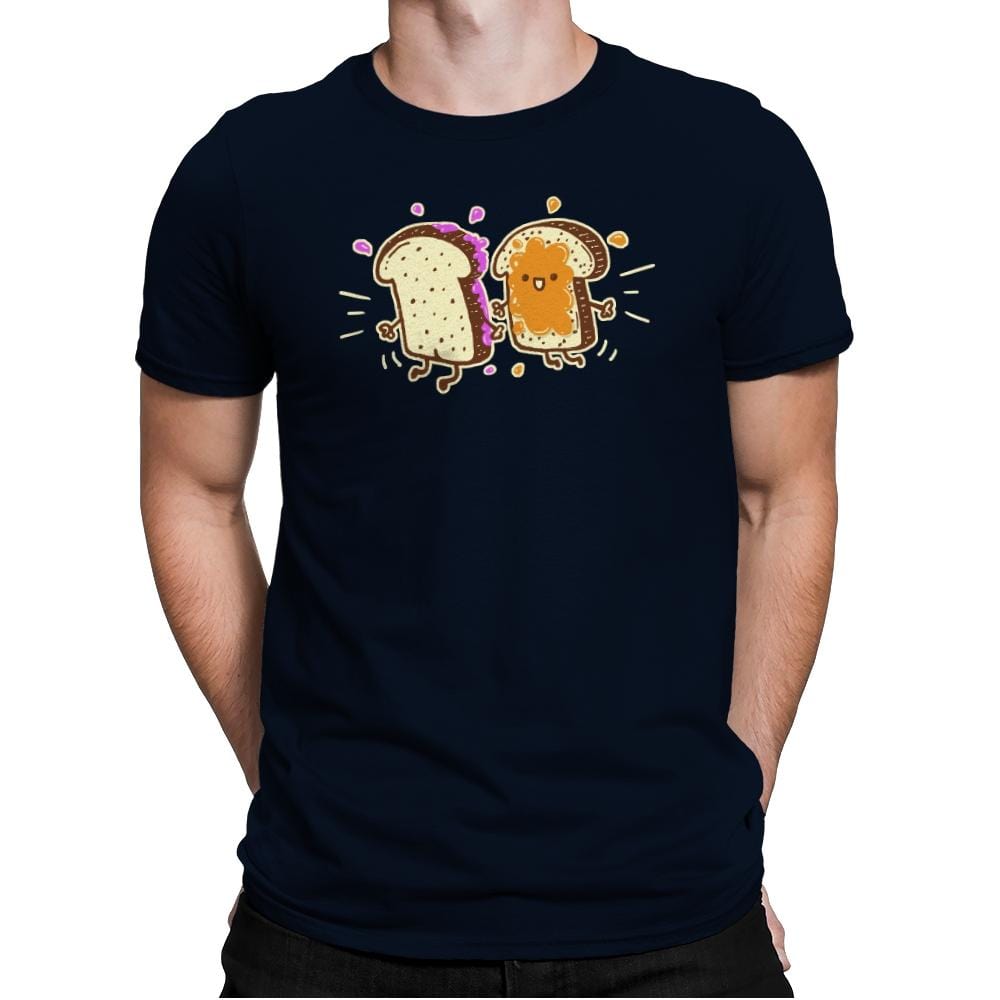 PB & J - Mens Premium T-Shirts RIPT Apparel Small / Midnight Navy