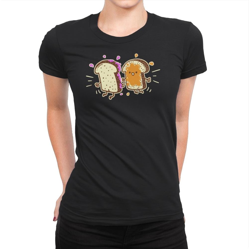 PB & J - Womens Premium T-Shirts RIPT Apparel Small / Black