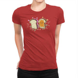 PB & J - Womens Premium T-Shirts RIPT Apparel Small / Red