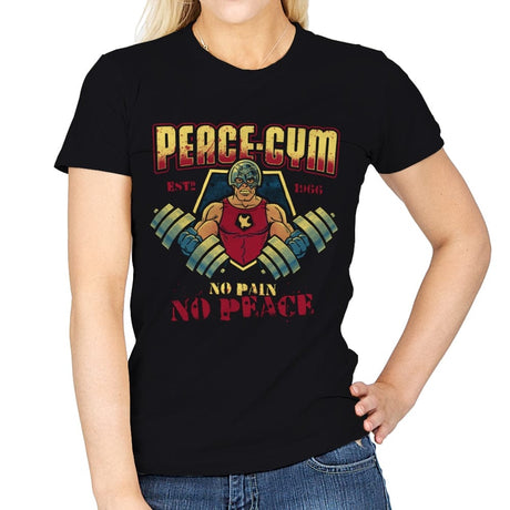 Peace Gym - Womens T-Shirts RIPT Apparel Small / Black