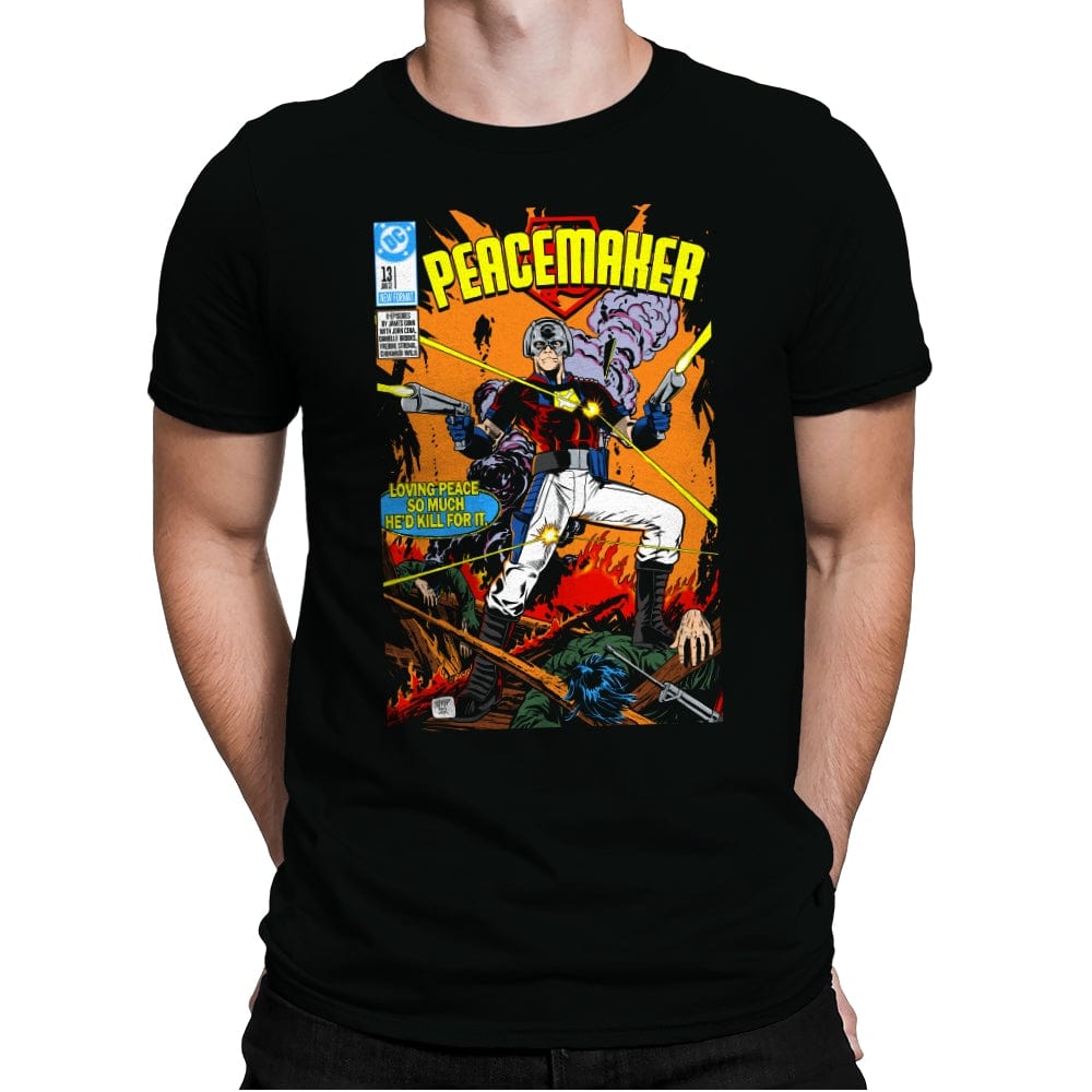 Peacemaker Comic - Mens Premium T-Shirts RIPT Apparel Small / Black