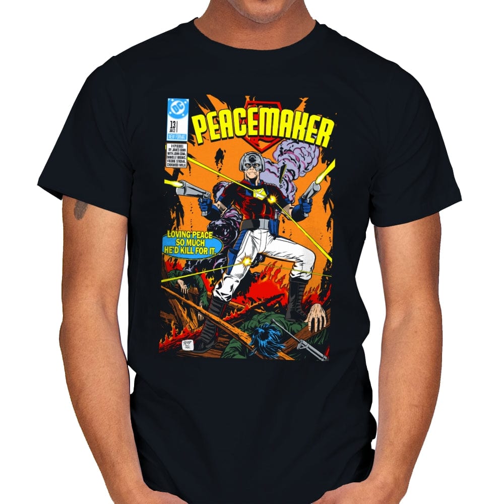 Peacemaker Comic - Mens T-Shirts RIPT Apparel Small / Black