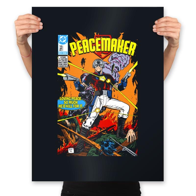 Peacemaker Comic - Prints Posters RIPT Apparel 18x24 / Black