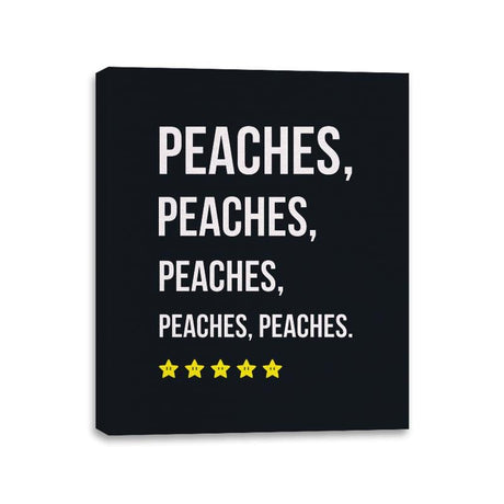 Peaches, Five Stars - Canvas Wraps Canvas Wraps RIPT Apparel 11x14 / Black