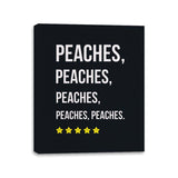 Peaches, Five Stars - Canvas Wraps Canvas Wraps RIPT Apparel 11x14 / Black