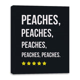 Peaches, Five Stars - Canvas Wraps Canvas Wraps RIPT Apparel 16x20 / Black