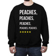Peaches, Five Stars - Crew Neck Sweatshirt Crew Neck Sweatshirt RIPT Apparel Small / Black