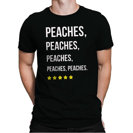 Peaches, Five Stars - Mens Premium T-Shirts RIPT Apparel Small / Black