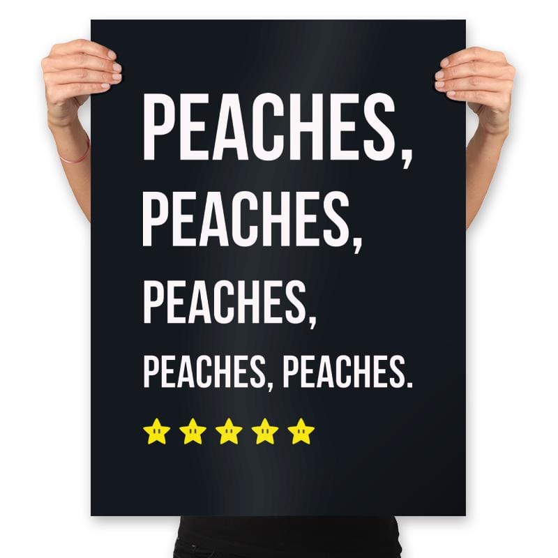 Peaches, Five Stars - Prints Posters RIPT Apparel 18x24 / Black