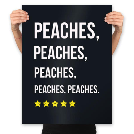 Peaches, Five Stars - Prints Posters RIPT Apparel 18x24 / Black
