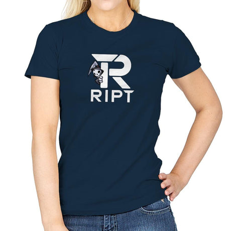Peaking Reaper - Womens T-Shirts RIPT Apparel Small / Navy