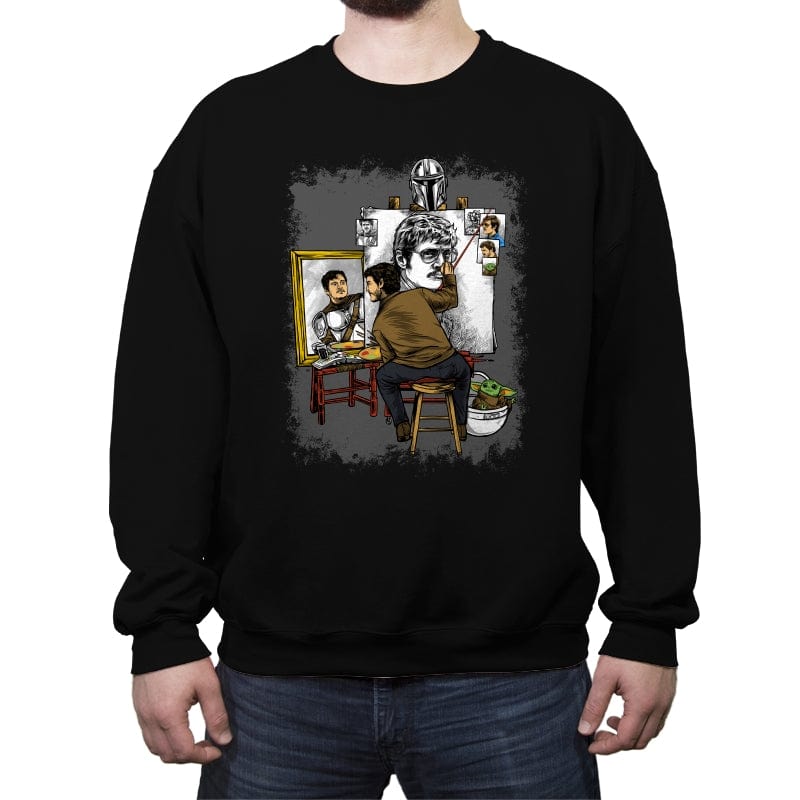 Pedro Triple Self Potrait - Crew Neck Sweatshirt Crew Neck Sweatshirt RIPT Apparel Small / Black