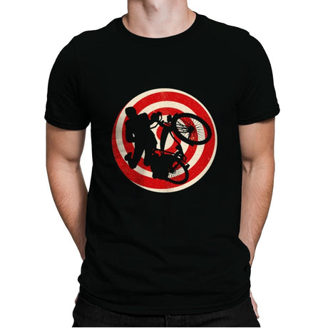 Pee Wee Herman On His Bike - Mens Premium T-Shirts RIPT Apparel Small / Black