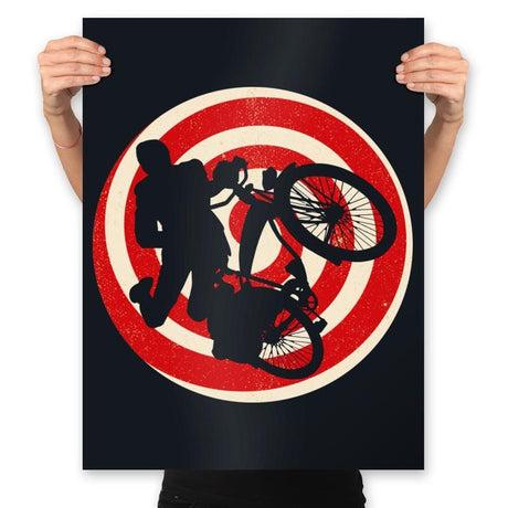 Pee Wee Herman On His Bike - Prints Posters RIPT Apparel 18x24 / Black